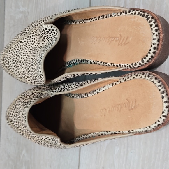 Madewell Women Fur Cheetah Mule Slip-On Loafers Shoes Sz 7 - Picture 6 of 13
